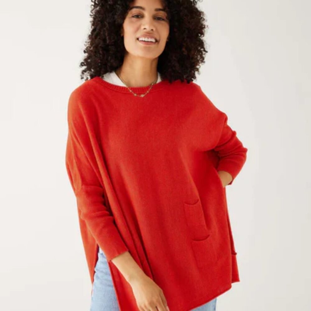 Women's Mersea Red Crew Neck Sweater
